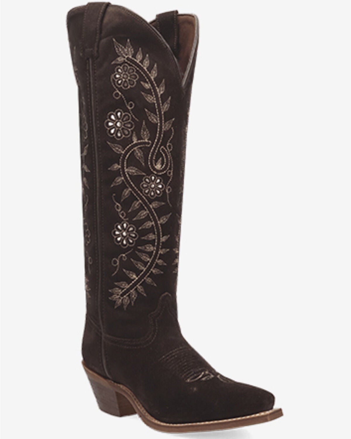 Laredo Women's Solara Tall Western Boots - Snip Toe, Chocolate, hi-res