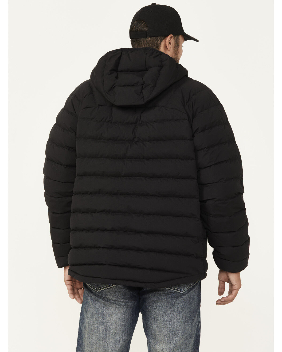 Image #4 - Brothers and Sons Men's Down Hooded Jacket, Black, hi-res