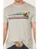 Rock & Roll Denim Men's Grey Western Graphic Short Sleeve T-Shirt  , Grey, hi-res