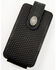 Image #1 - Cody James Men's Dwight Basketweave Tooled Cellphone Case, Black, hi-res