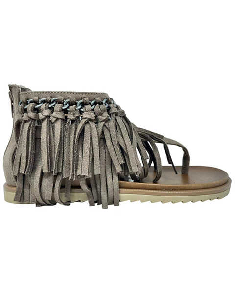 Very G Women's Peaceful Fringe Sandals, Taupe, hi-res