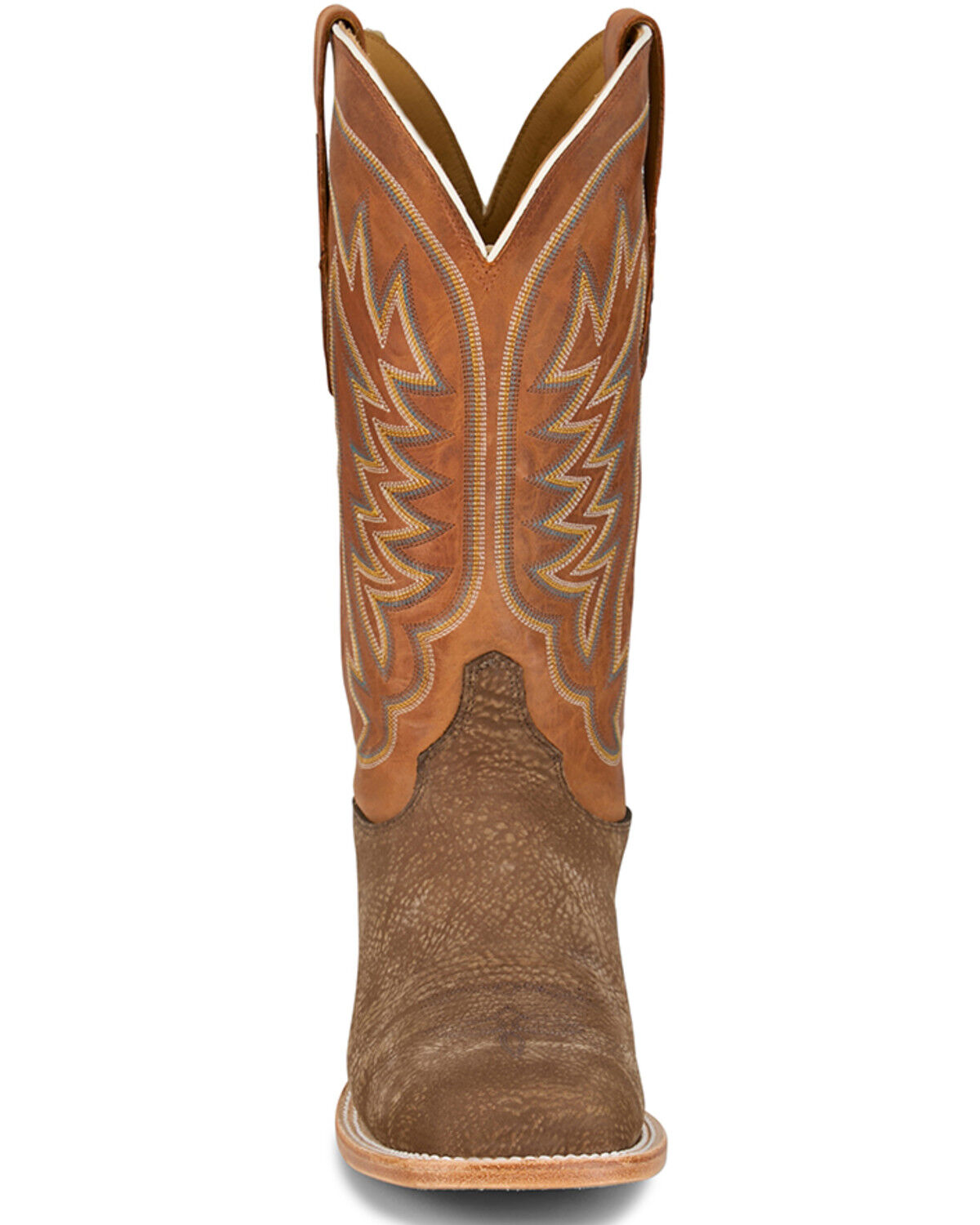 Image #4 - Justin Men's Cowman Western Boots - Broad Square Toe, Tan, hi-res