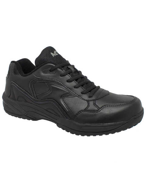 Ad Tec Men's Athletic Uniform Work Shoes - Round Toe, Black, hi-res
