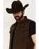 Image #2 - Moonshine Spirit Men's Revolt Trucker Cutoff Vest, Dark Brown, hi-res