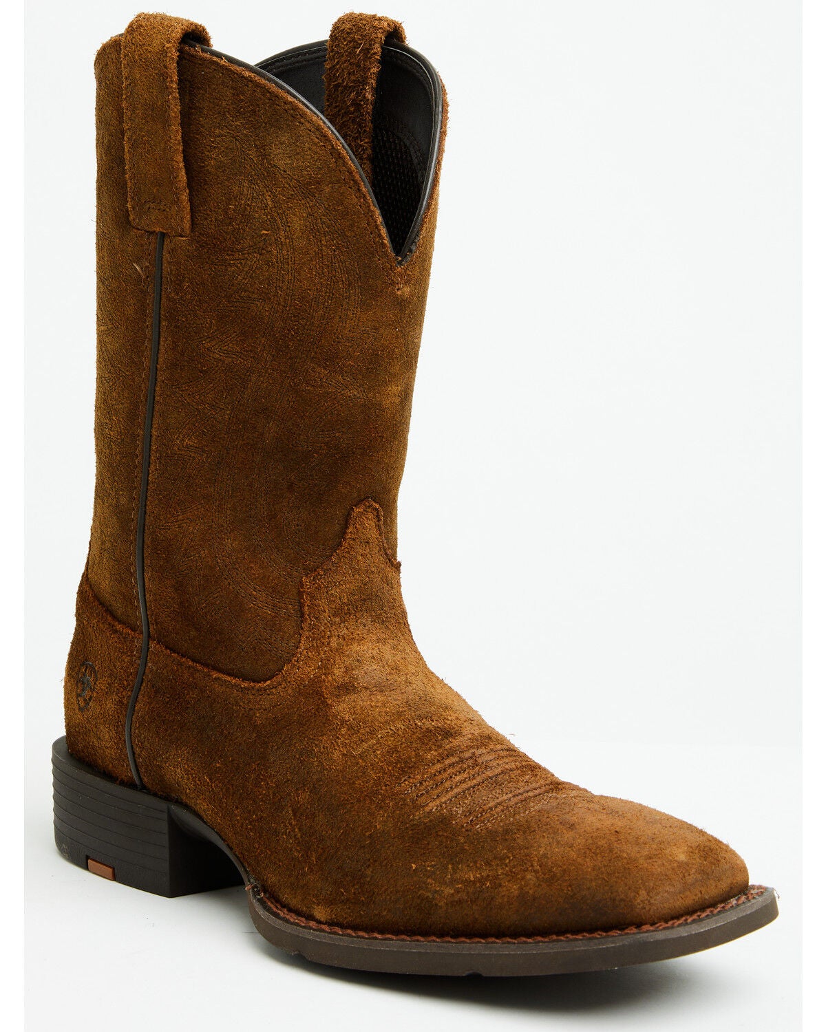Image #1 - Ariat Men's Sport Big Country Roughout Performance Western Boots - Broad Square Toe, Brown, hi-res