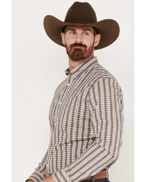 Image #2 - Cody James Men's Hayfield Plaid Print Long Sleeve Button-Down Stretch Western Shirt, Oatmeal, hi-res