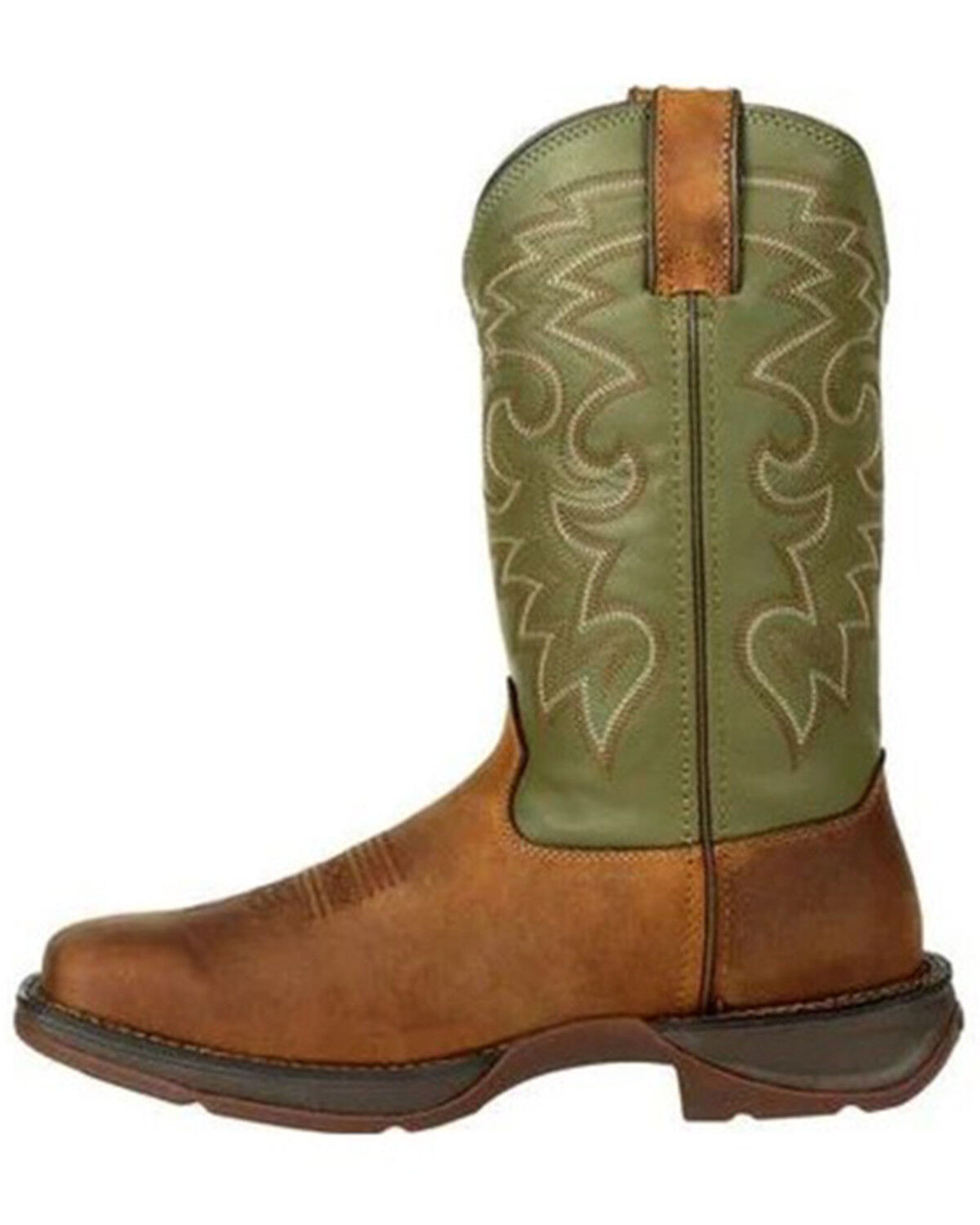 Image #4 - Durango Men's Rebel Western Performance Boots - Broad Square Toe, Coffee, hi-res