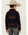 Image #4 - Cotton & Rye Boys' Horse Print Cardigan, Navy, hi-res