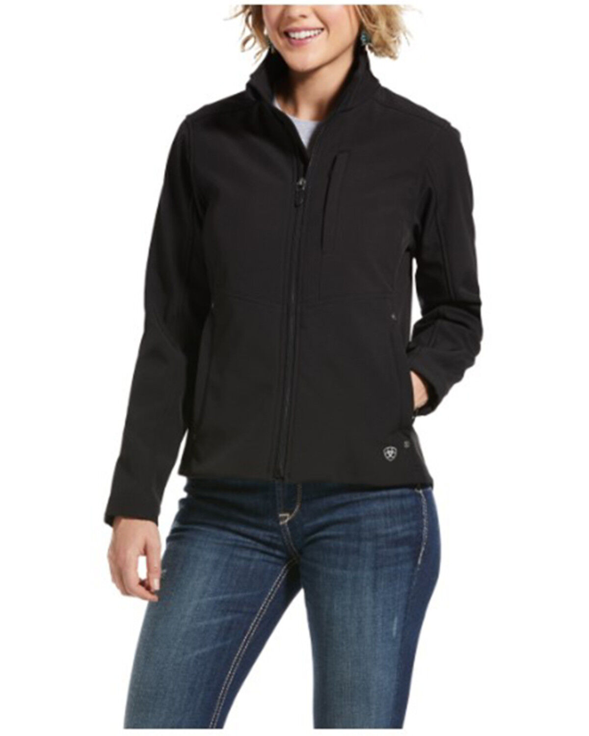 Image #1 - Ariat Women's R.E.A.L. Softshell Jacket, Black, hi-res