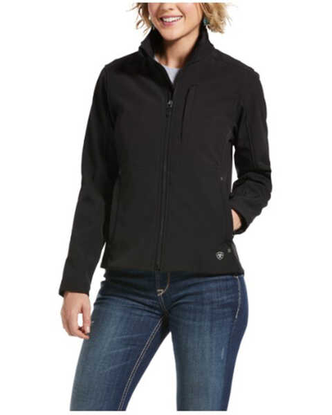 Image #1 - Ariat Women's REAL Softshell Jacket , Black, hi-res