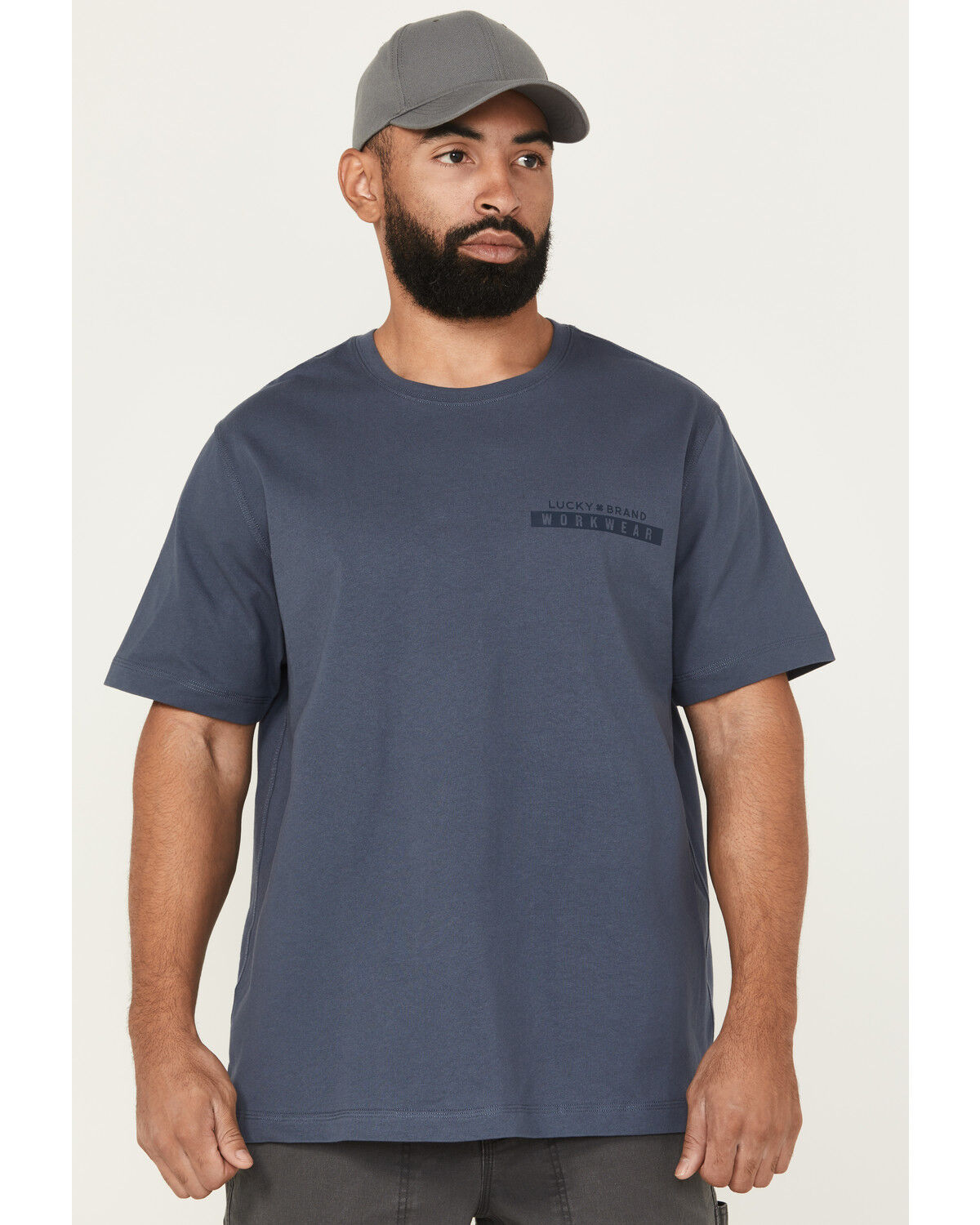 Image #1 - Lucky Brand Workwear Men's Core Logo Short Sleeve T-Shirt, Navy, hi-res