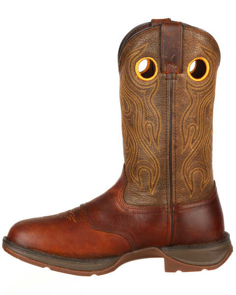 Image #3 - Durango Rebel Men's Saddle Western Boots - Round Toe, Brown, hi-res