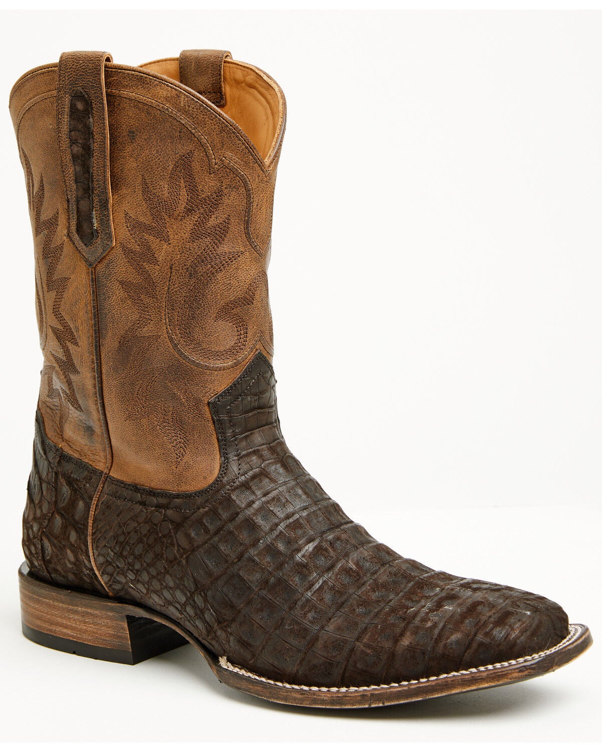 El Dorado Men's American Alligator Exotic Western Boots - Broad