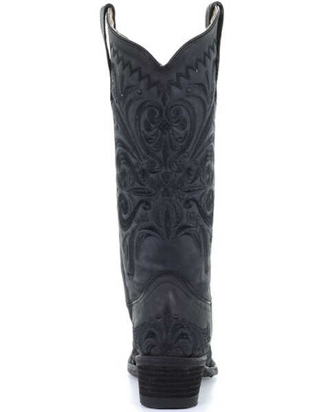 Image #4 - Circle G Women's Filigree Western Boots - Snip Toe, Black, hi-res