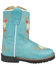 Image #2 - Smoky Mountain Toddler Girls' Autry Western Boots - Broad Square Toe, Turquoise, hi-res