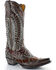 Old Gringo Women's Kress Studded Cowgirl Boots - Snip Toe , Chocolate, hi-res