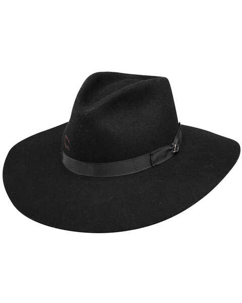 Image #1 - Charlie 1 Horse Women's Highway Wool Western Fashion Hat, Black, hi-res