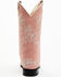 Image #5 - Shyanne Girls' Little Lasy Floral Embroidered Leather Western Boots - Broad Square Toe, Pink, hi-res