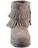 Image #5 - Minnetonka Double Fringe Side Zip Moccasin, Grey, hi-res