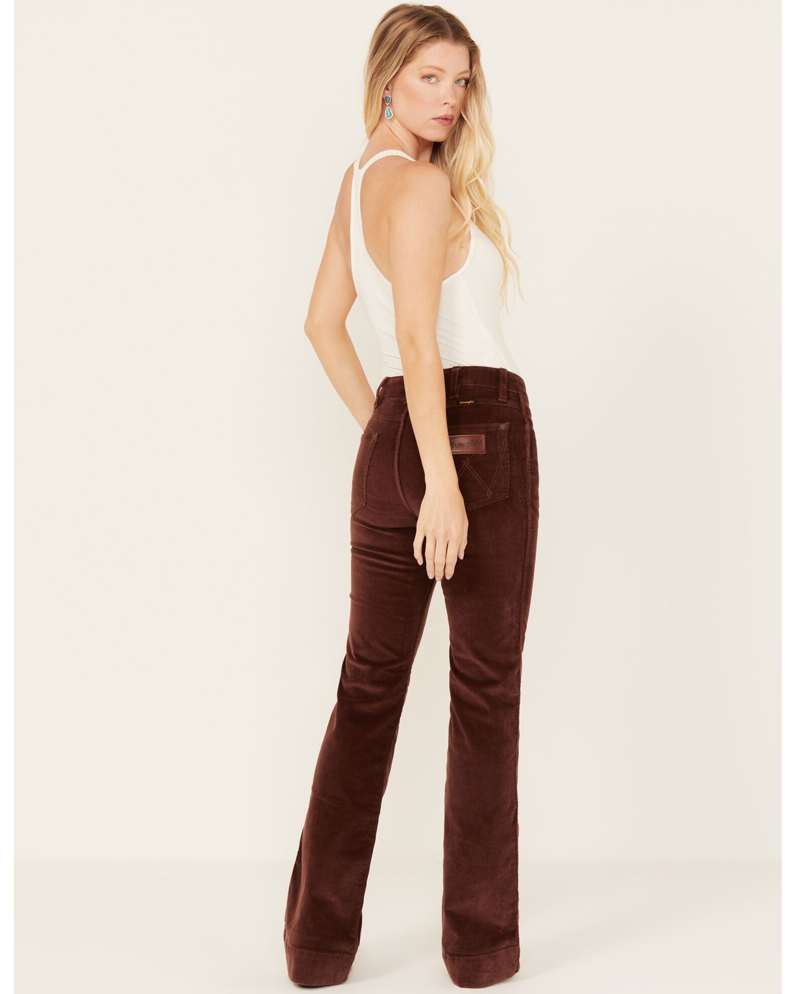 Wrangler Retro Women's Corduroy High Rise Stretch Trouser Jeans