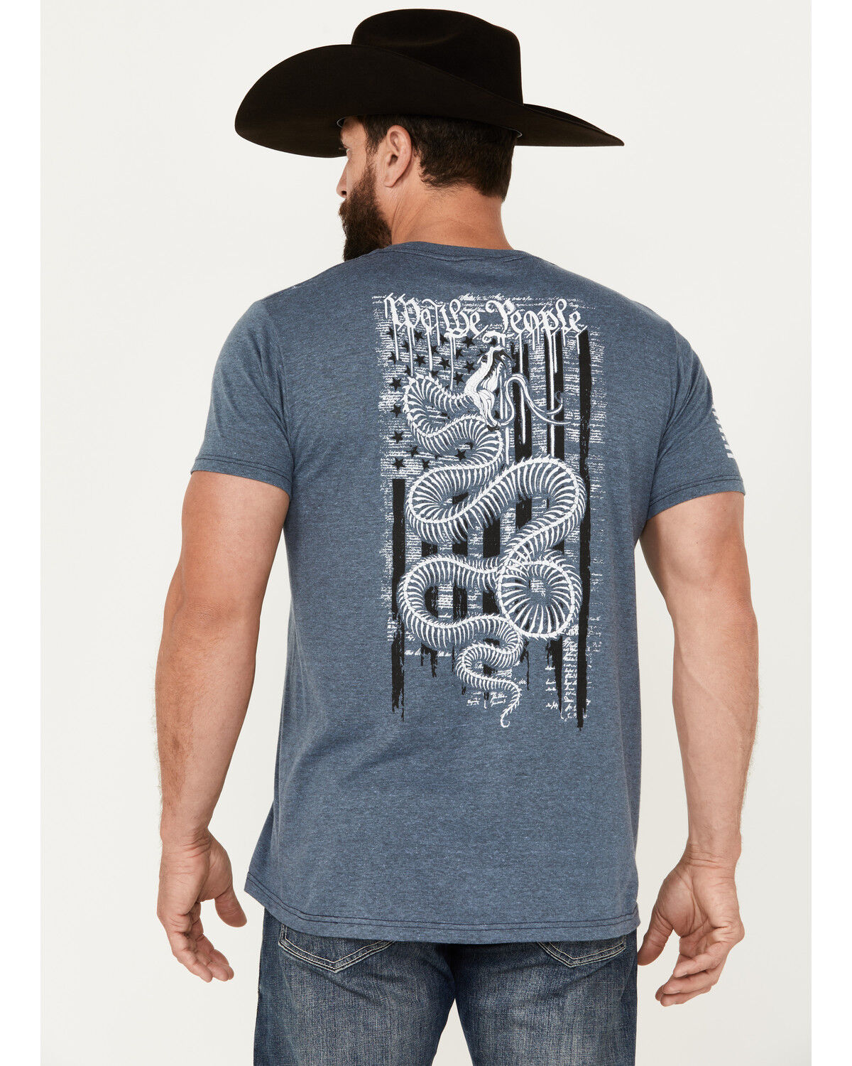 Image #4 - Howitzer Men's People Slither Short Sleeve Graphic T-Shirt, Navy, hi-res