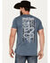 Image #4 - Howitzer Men's People Slither Short Sleeve Graphic T-Shirt, Navy, hi-res