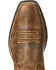 Image #4 - Ariat Women's Round Up Distressed Leather Western Performance Boots - Square Toe, Lt Brown, hi-res