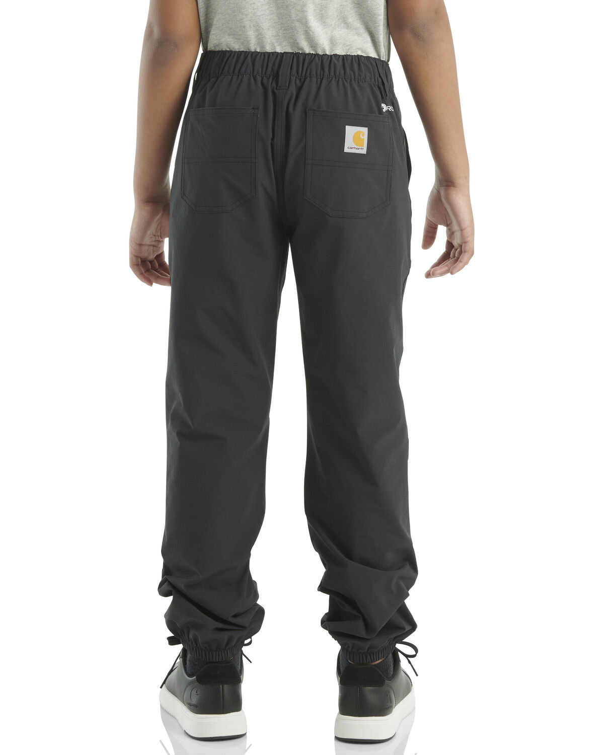 Image #2 - Carhartt Boys' Solid Utility Joggers, Black, hi-res