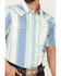 Image #3 - Sendero Provisions Men's Wyatt Serape Striped Print Short Sleeve Snap Western Shirt, Teal, hi-res