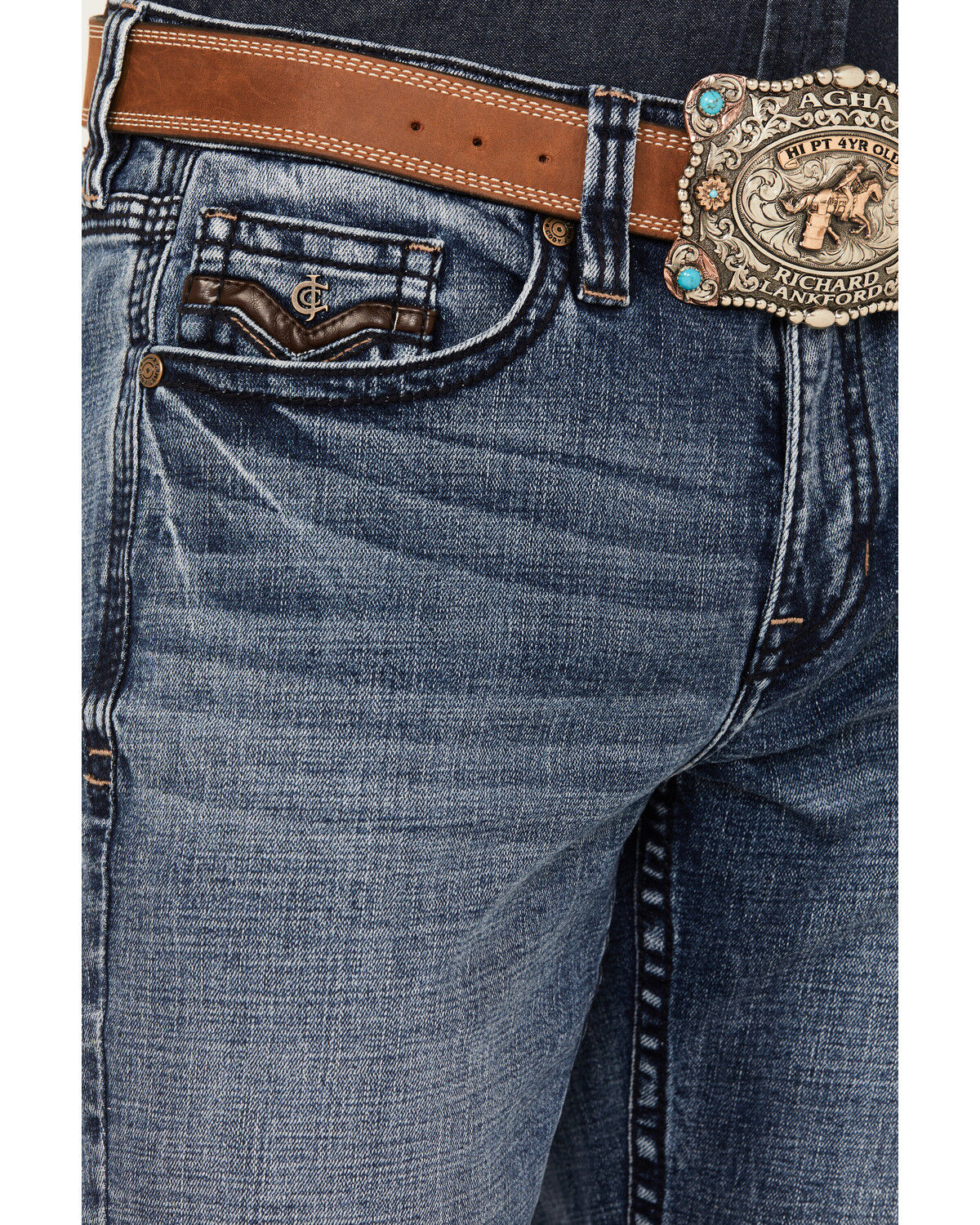 Image #2 - Cody James Men's Outpost Dark Wash Slim Straight Stretch Denim Jeans, Dark Medium Wash, hi-res