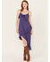 Image #1 - Angie Women's Solid Ruffle Hem Sleeveless Mini Dress, Navy, hi-res