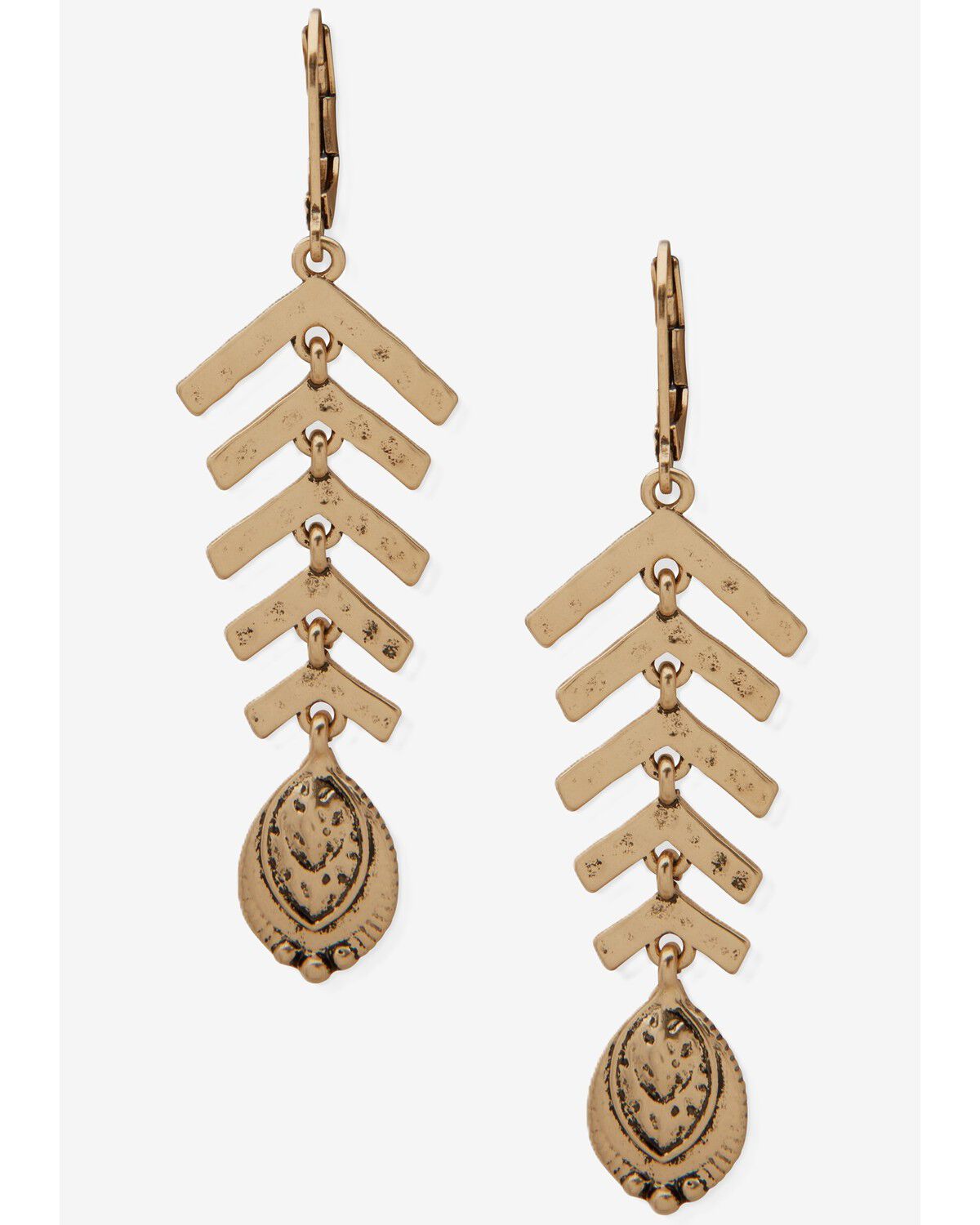 Lainey Wilson Women's Arrowhead Linear Earrings, Gold, hi-res