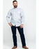 Tuf Cooper Men's Black Stretch Poplin Print Long Sleeve Western Shirt , Black, hi-res