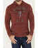 Flag & Anthem Men's Badlands USA Fleece Hooded Sweatshirt , Maroon, hi-res
