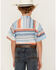 Image #4 - GROM Boys' Mesa Striped Short Sleeve Button Down Shirt, Blue, hi-res