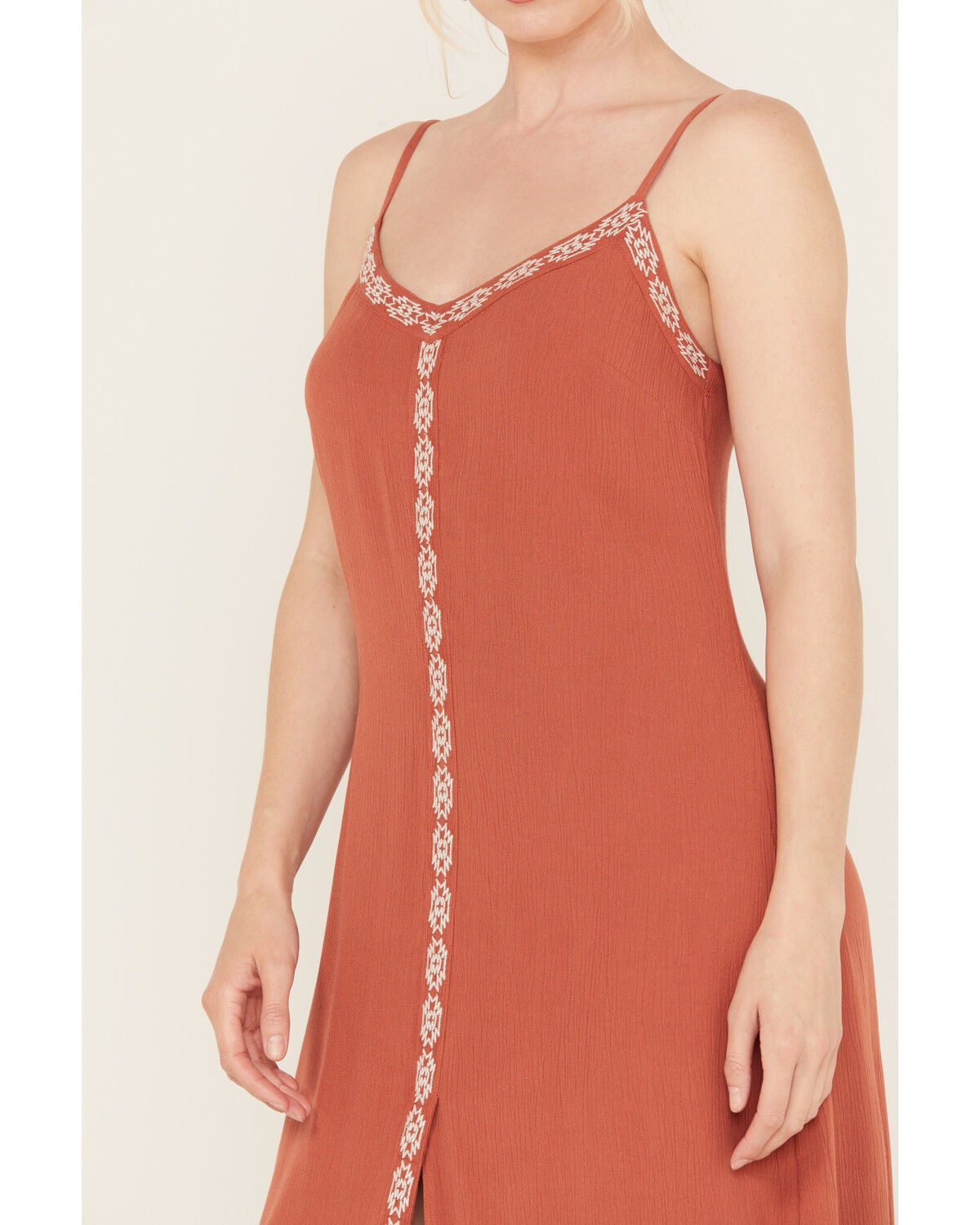 Image #3 - Idyllwind Women's Myrtle Embroidered Trim Maxi Dress, Pecan, hi-res