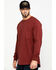Image #3 - Hawx Men's Red Pocket Long Sleeve Work T-Shirt - Tall , Red, hi-res
