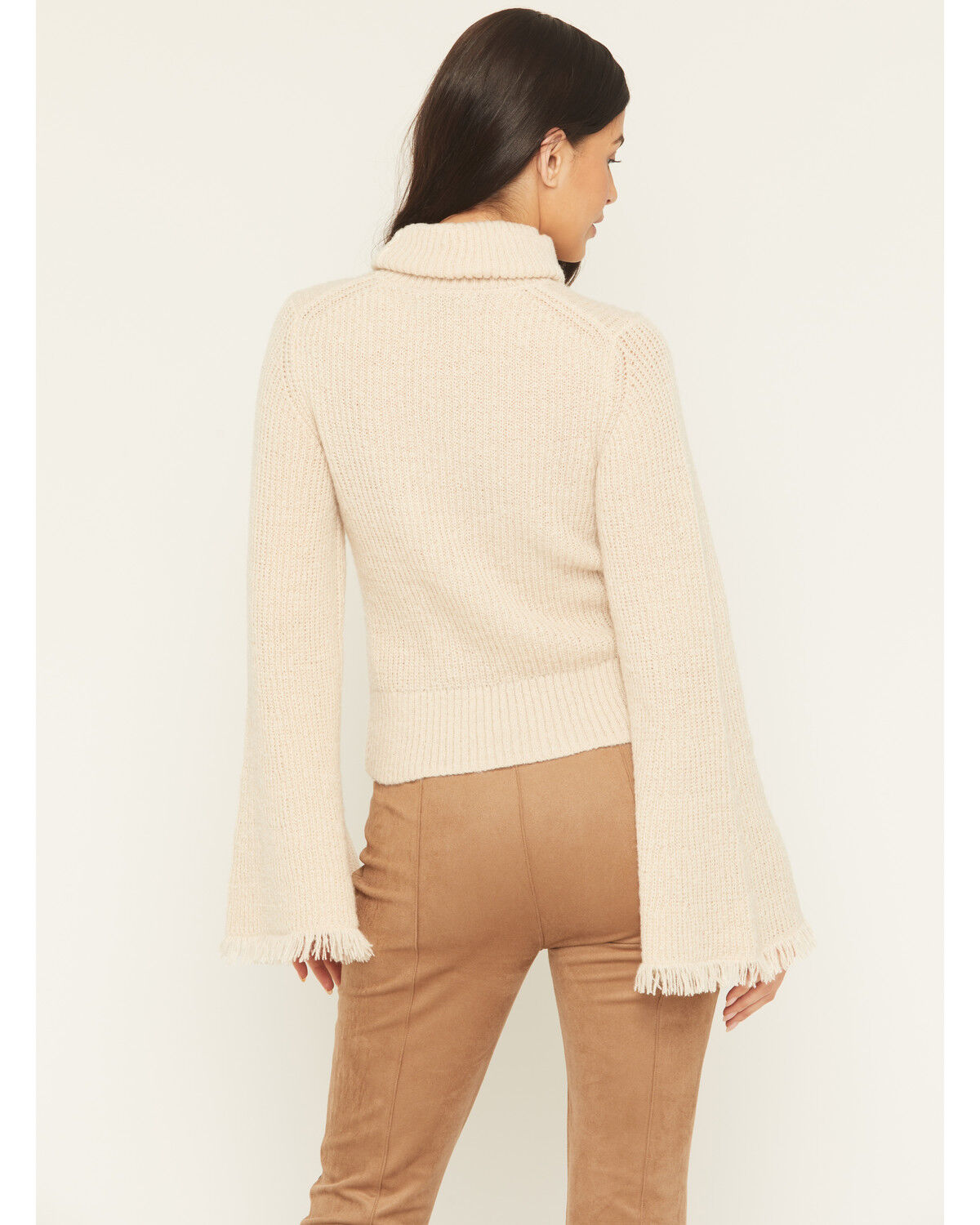 Image #4 - Shyanne Women's Bell Sleeve Marled Sweater, Oatmeal, hi-res