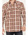 Image #4 - Moonshine Spirit Men's Rusty Gate Plaid Print Snap Western Shirt , Rust Copper, hi-res