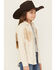 Image #3 - Shyanne Girls' Fringe Corduroy Long Sleeve Snap Western Shirt, Natural, hi-res