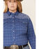 Image #3 - Rough Stock by Panhandle Women's Carrigan Plaid Print Long Sleeve Western Shirt - Plus, Blue, hi-res