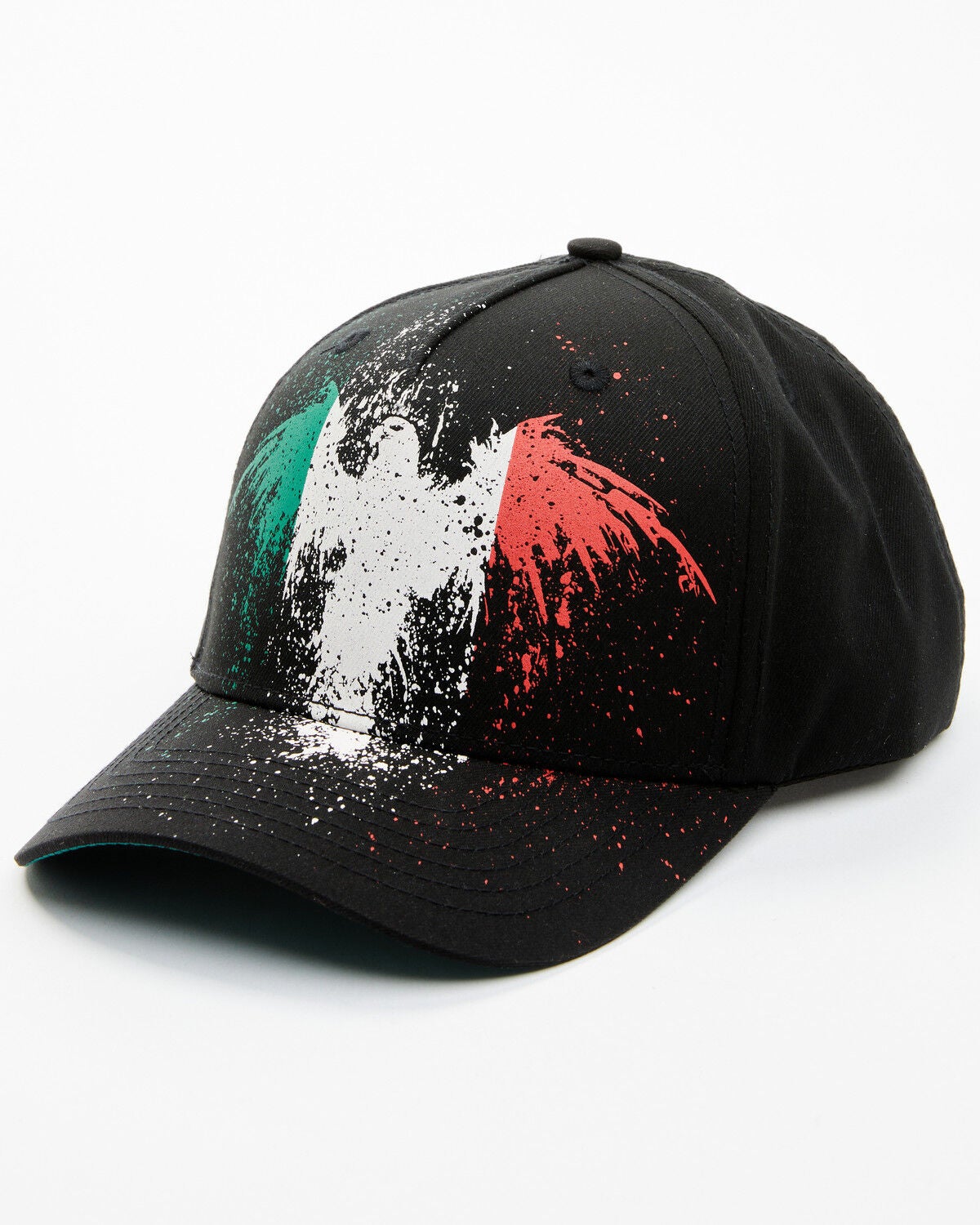 Cody James Men's Phoenix Mexico Flag Eagle Ball Cap, Black, hi-res