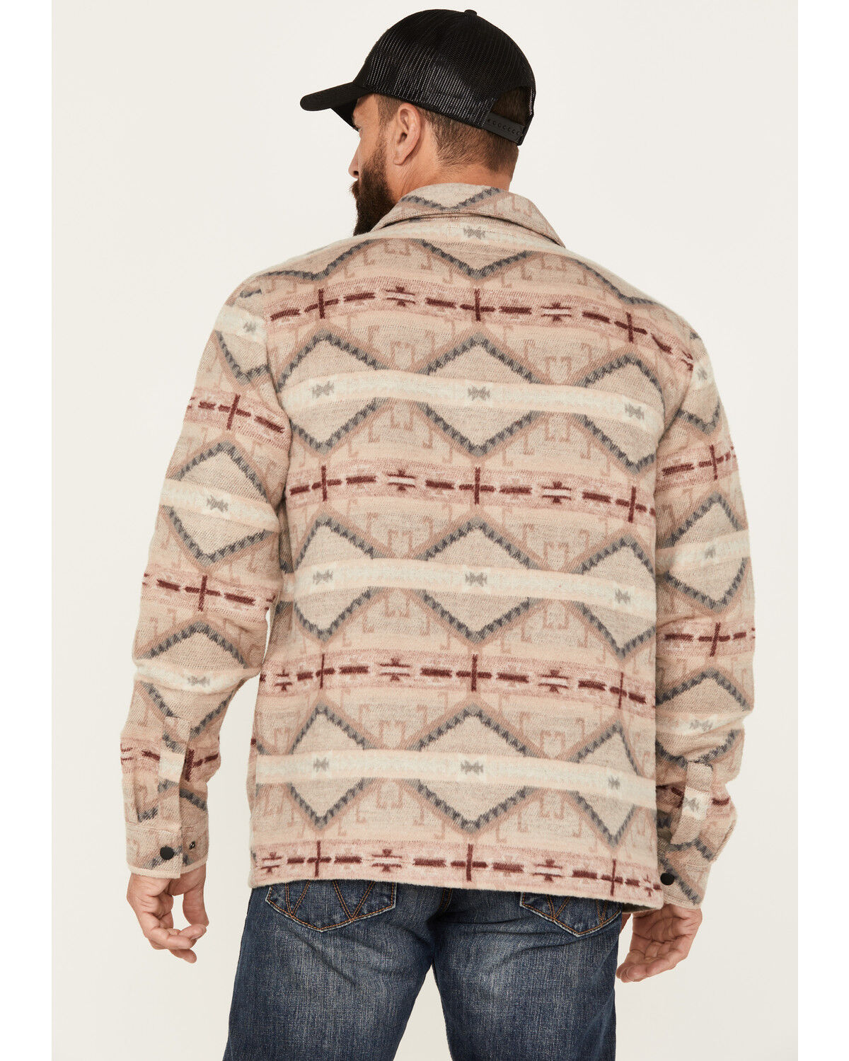 Image #4 - Rock & Roll Denim Men's Southwestern Zip Jacket, Tan, hi-res