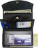 Image #2 - Western Express Women's Rose Black Leather Organizer Wallet, Black, hi-res