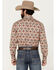 Image #4 - Rodeo Clothing Men's Southwestern Print Long Sleeve Snap Stretch Western Shirt, Tan, hi-res
