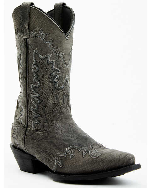 Laredo Men's Lexington Western Boots - Snip Toe, Grey, hi-res