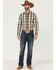 Image #2 - Gibson Men's Station Plaid Long Sleeve Button-Down Western Shirt, Navy, hi-res