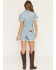 Image #4 - Wrangler Retro Women's Short Sleeve Snap Denim Romper, Blue, hi-res