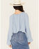 Image #4 - Wild Moss Women's Tie-Front Long Sleeve Top, Light Blue, hi-res