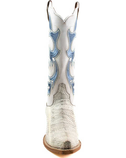 Image #4 - Dan Post Women's Exotic Watersnake Western Boots - Snip Toe, Cream, hi-res